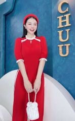 Áo Dài Tằm Ren Boi 129cm AD1523 (áo lẻ)