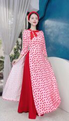 Áo Dài Khăn Quàng Đỏ AD1521 (áo lẻ)