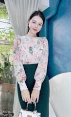 Áo Hoa Milk Tea A1735