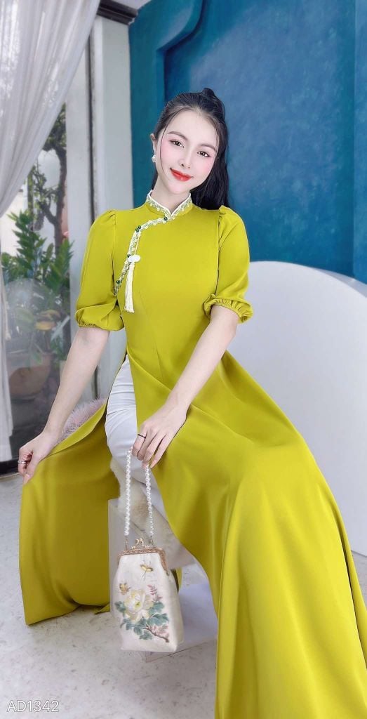 Áo Dài Ren Thạch Lam AD1342 (áo lẻ)