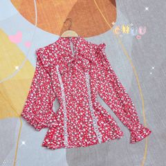 Áo Sơ Mi Sọc Ren Vai Bèo A1725