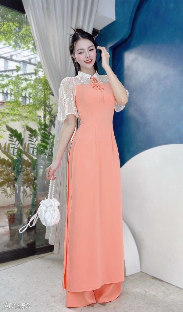 Áo Dài Tay Sương Mai AD9001.1453 (áo lẻ)