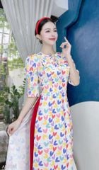 Áo Dài Nơ Nụ Bông AD9262 (áo lẻ)