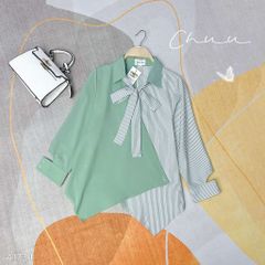 Áo Sơ Mi Vạt Nhọn Đắp Chéo A1734