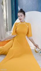 Áo Dài Mango Hoa Dừa AD1364 (áo lẻ)