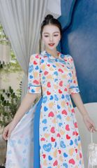 Áo Dài Cổ Trái Bầu AD9002.1533 (áo lẻ)