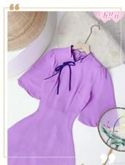 Áo Dài Cổ Cánh Hoa Sen+(PK) AD1498 (áo lẻ)