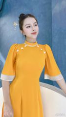Áo Dài Mango Hoa Dừa AD1364 (áo lẻ)