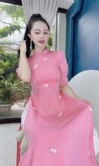 Áo Dài Nhiều Nơ Baby AD1551 (áo lẻ)