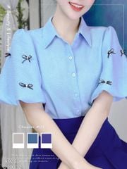 Áo Sơ Mi Tay Bí Đính Nơ A9240 (Áo lẻ)