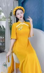 Áo Dài Thêu Hoa Đông Hầu AD1536 (áo lẻ)