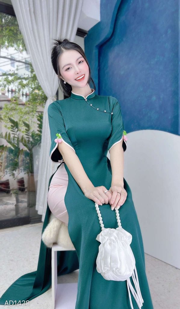 Áo Dài Chùm Cheri Len AD1428 (áo lẻ)