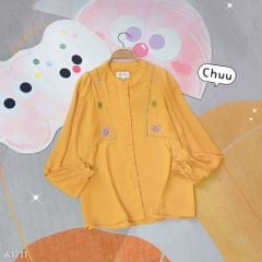 Áo Sơ Mi Tim Lá Bướm A1711