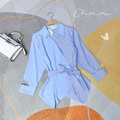 Áo Sơ Mi Vạt Nhọn Đắp Chéo A1734