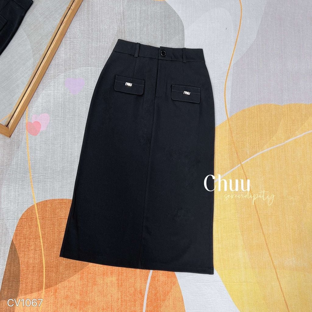 Chân Váy Suông Nắp MeoMeo 73cm CV1067