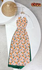 Áo Dài Họa Tiết Victory AD1485 (áo lẻ)