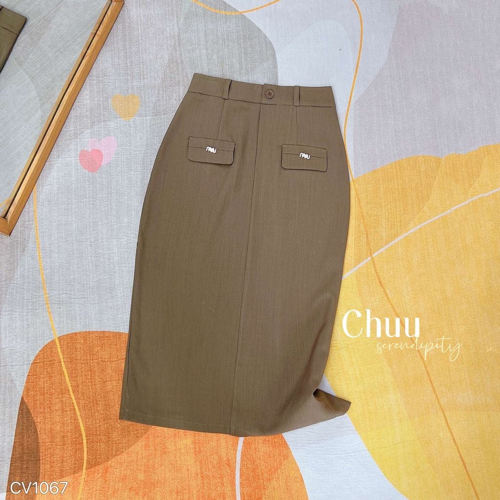 Chân Váy Suông Nắp MeoMeo 73cm CV1067