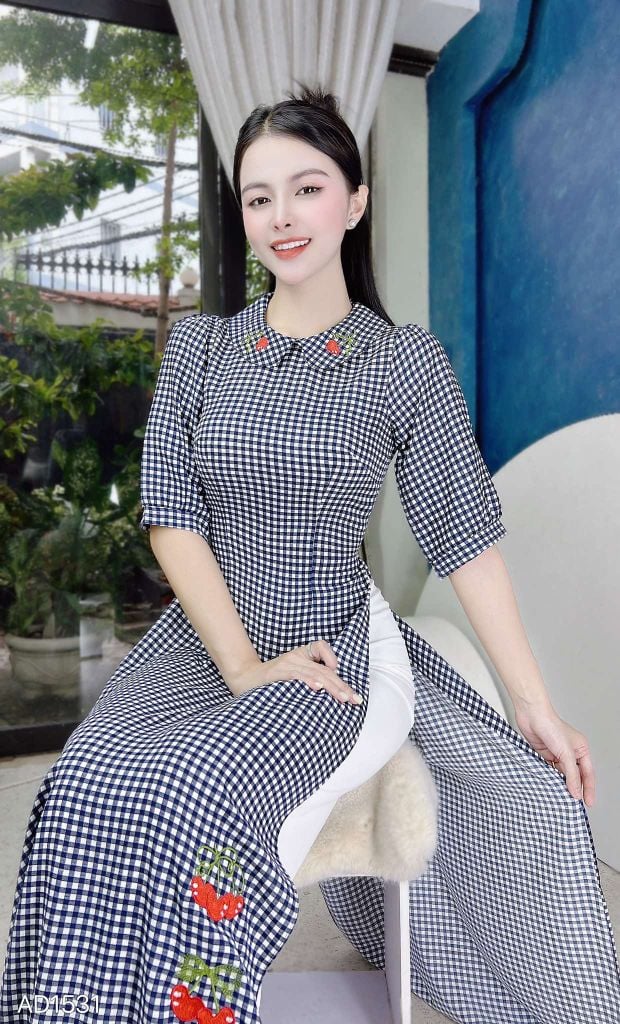 Áo Dài Cây Tình Yêu AD9002.1531 (áo lẻ)