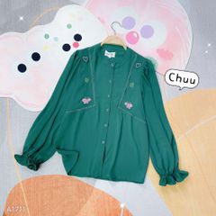 Áo Sơ Mi Tim Lá Bướm A1711