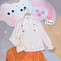 Áo Sơ Mi Tim Lá Bướm A1711