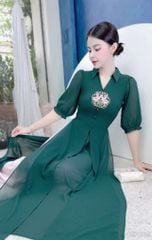Áo Dài 4 Tà Tứ Thân Mẫu Đơn AD9003.1539 (áo lẻ)