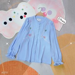 Áo Sơ Mi Tim Lá Bướm A1711