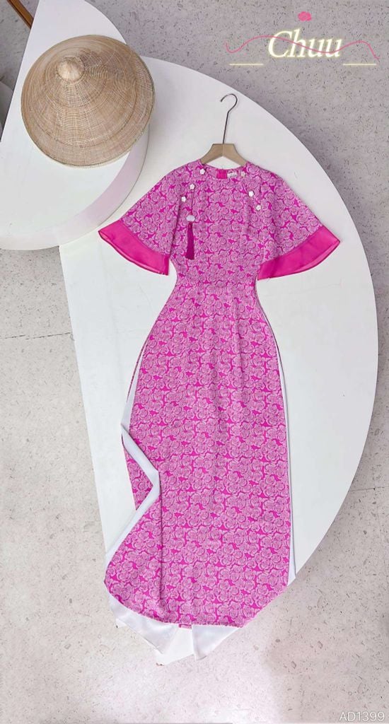 Áo Dài Mango Nút Xà Cừ AD1399 (áo lẻ)