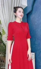 Áo Dài Tằm Gãy Nút Bọc Đôi AD1519 (áo lẻ)