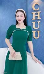 Áo Dài Cánh Én Cổ Vuông AD9001.1525 (áo lẻ)
