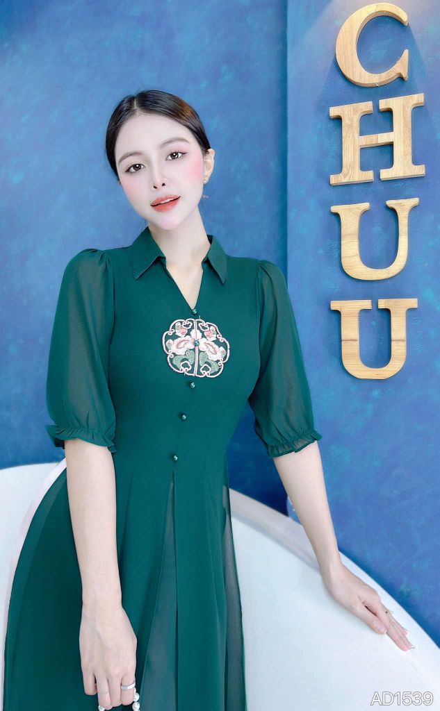Áo Dài 4 Tà Tứ Thân Mẫu Đơn AD9003.1539 (áo lẻ)