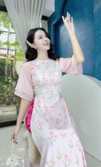 Áo Dài Tay Đôi Thùy Mỹ AD1556 (áo lẻ)