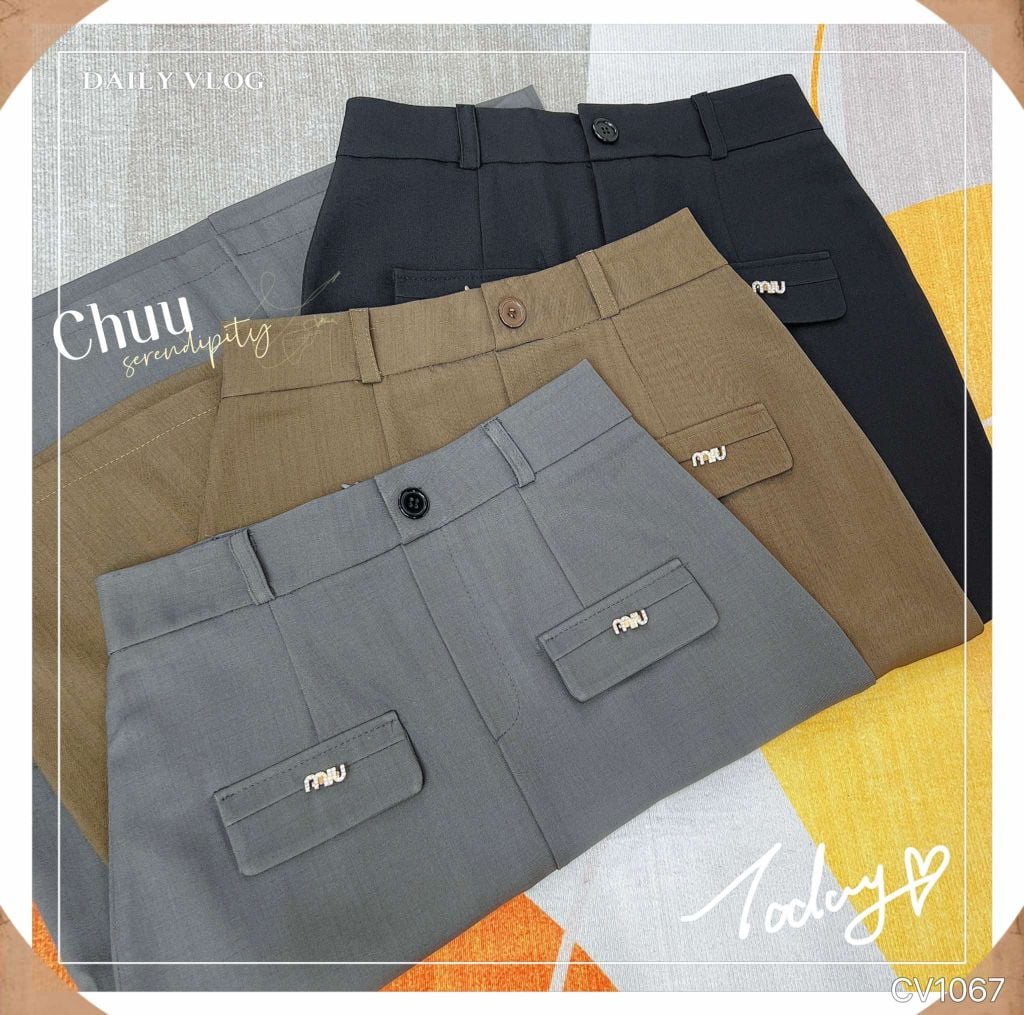 Chân Váy Suông Nắp MeoMeo 73cm CV1067