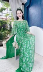 Áo Dài 4T Cổ Thuyền Tay Xéo AD1541 (áo lẻ)