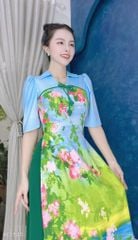 Áo Dài Cành Liễu Dòng Sông AD1540 (áo lẻ)