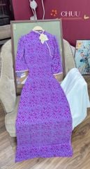 Áo Dài Mango Cổ Ngọc Lệch AD1534 (áo lẻ)