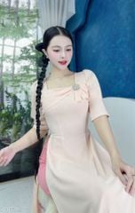 Áo Dài Nơ Khuy To AD9001.1579 (áo lẻ)