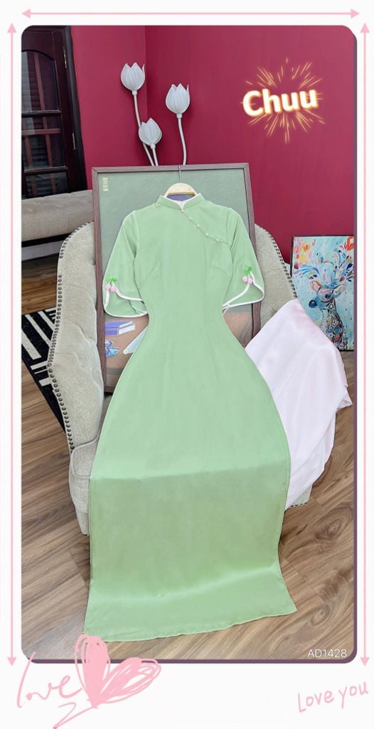 Áo Dài Chùm Cheri Len AD1428 (áo lẻ)