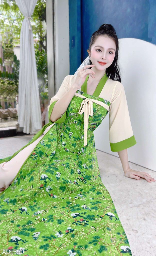 Áo Dài 4 Tà Qúi Phi AD9003.1550 (áo lẻ)