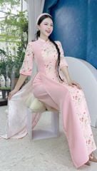 Áo Dài Tằm Gãy Phối Màu 130cm AD1576 (áo lẻ)