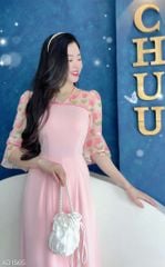 Áo Dài Cổ V tay Xòe AD1565 (áo lẻ)