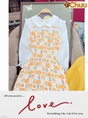 Áo Dài Cổ Sen Line Ngang AD1577 (áo lẻ)