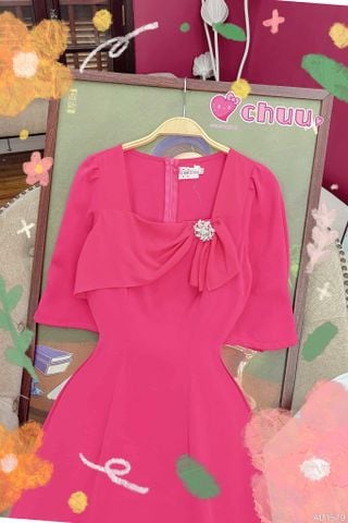 Áo Dài Nơ Khuy To AD9001.1579 (áo lẻ)