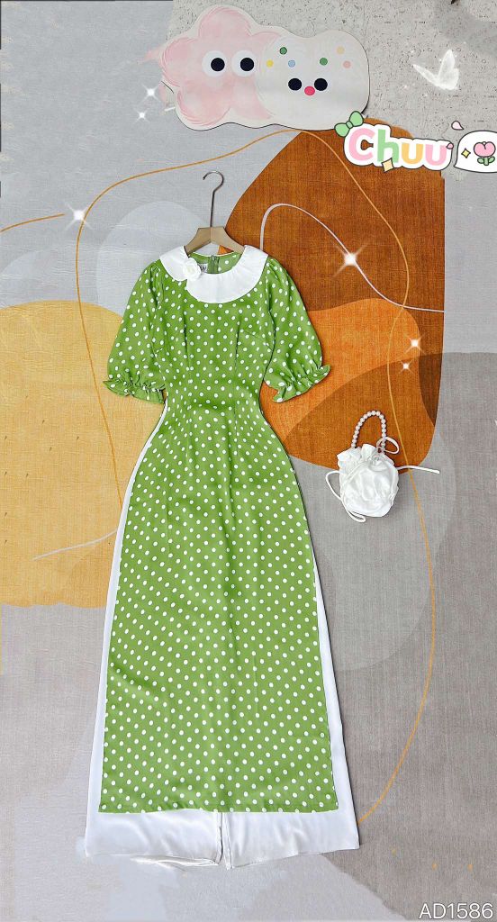 Áo Dài Bi Bánh Dầy AD1586 (áo lẻ)