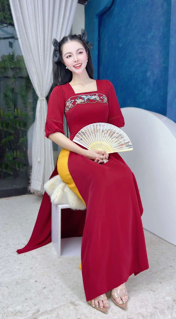 Áo Dài Đôi Én Mùa Xuân 130cm AD1570 (áo lẻ)