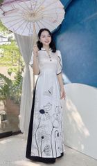 Áo Dài Họa Mi AD1558 (áo lẻ)