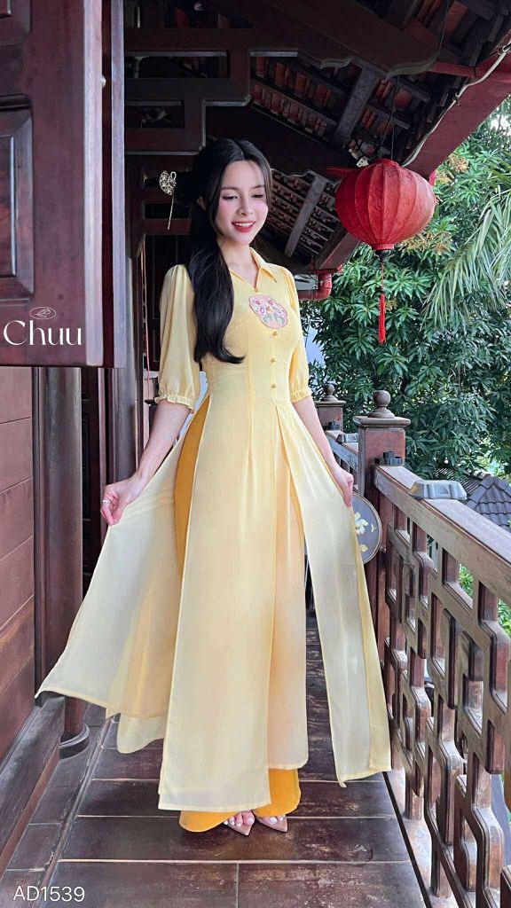 Áo Dài 4 Tà Tứ Thân Mẫu Đơn AD9003.1539 (áo lẻ)
