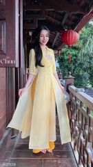 Áo Dài 4 Tà Tứ Thân Mẫu Đơn AD9003.1539 (áo lẻ)