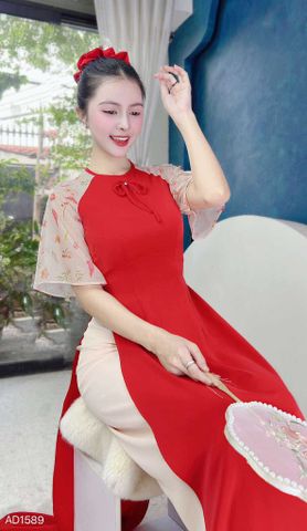 Áo Dài Nơ Chie AD9001.1589 (áo lẻ)