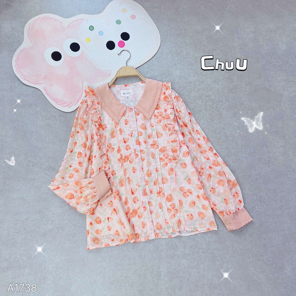 Áo Sơ Mi Tulip Thêu Viền A1738