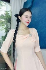 Áo Dài Nơ Khuy To AD9001.1579 (áo lẻ)